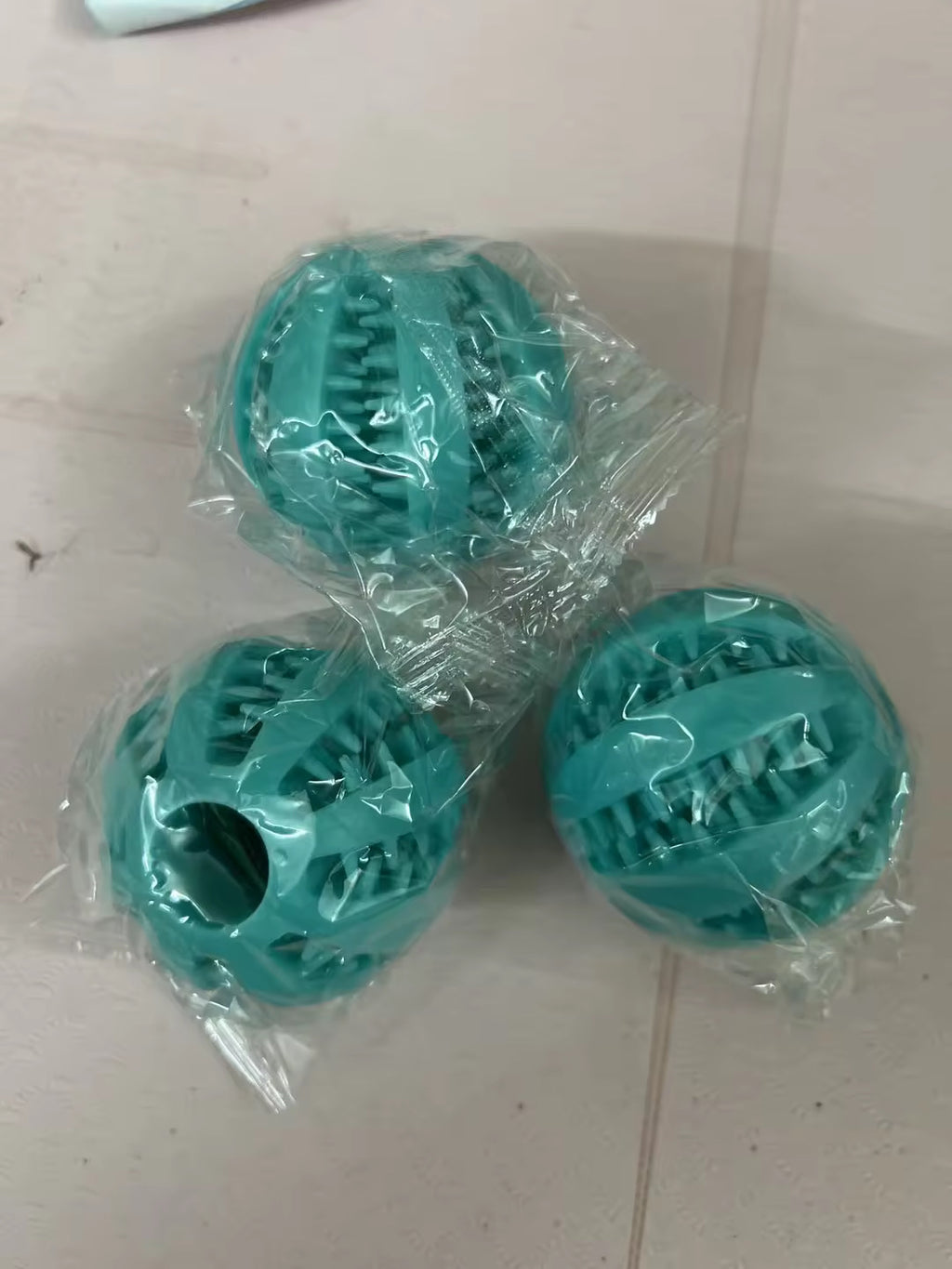 Green Natural Rubber Dog Puzzle Toy Ball