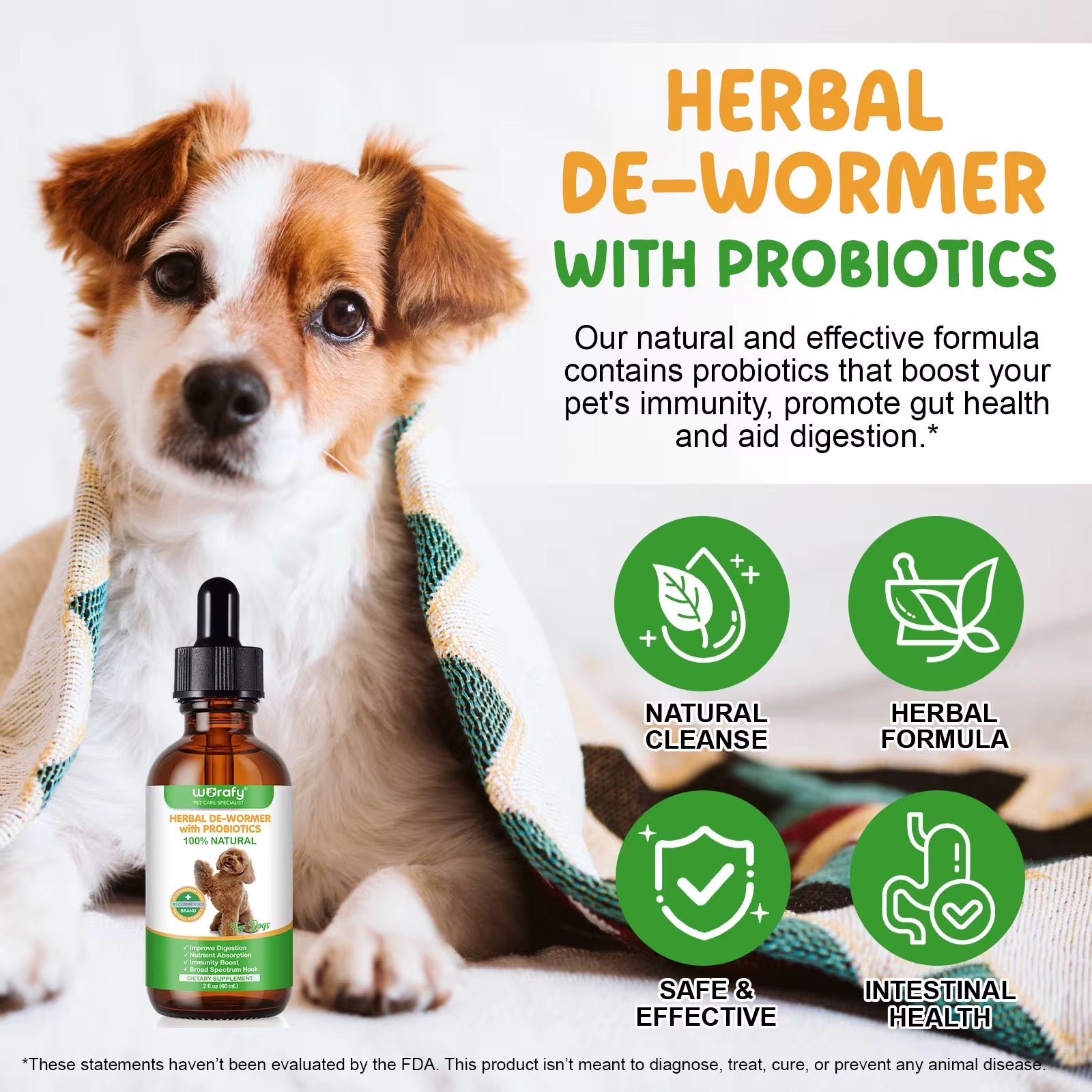 Worafy Herbal Dewormer, Vet Recommended