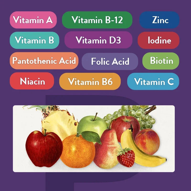 Multivitamin Gummies - with Vitamins and Minerals - Enhances Energy Levels, Immune Support, AntioxidantSupplements