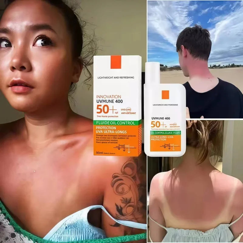 SPF 50+ Sunscreen Lotion Cream Long-Lasting Sun Protection Lightweight Non-Greasy Sun Block Prevent Sunburn Face Body Skin Care