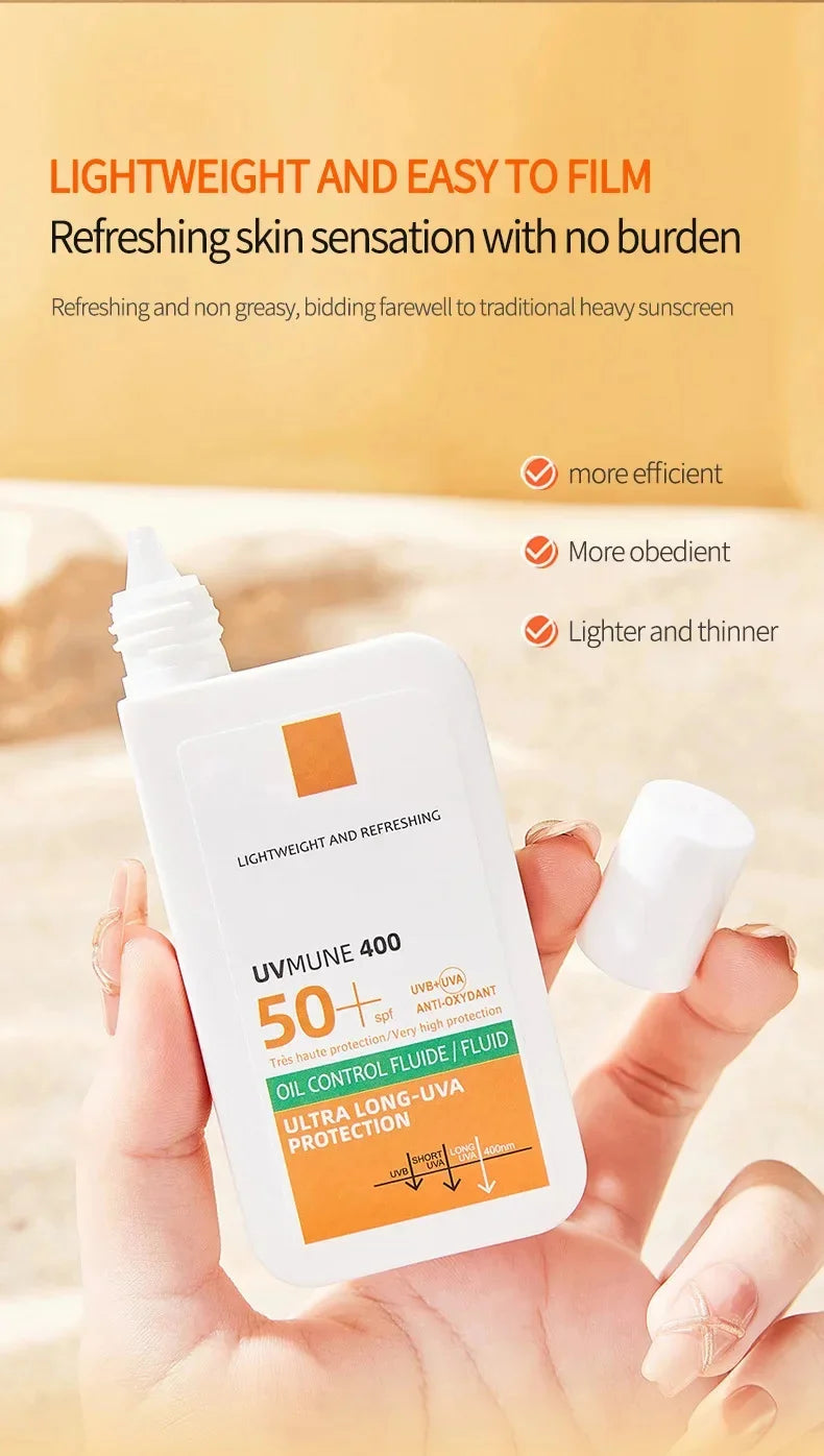 SPF 50+ Sunscreen Lotion Cream Long-Lasting Sun Protection Lightweight Non-Greasy Sun Block Prevent Sunburn Face Body Skin Care
