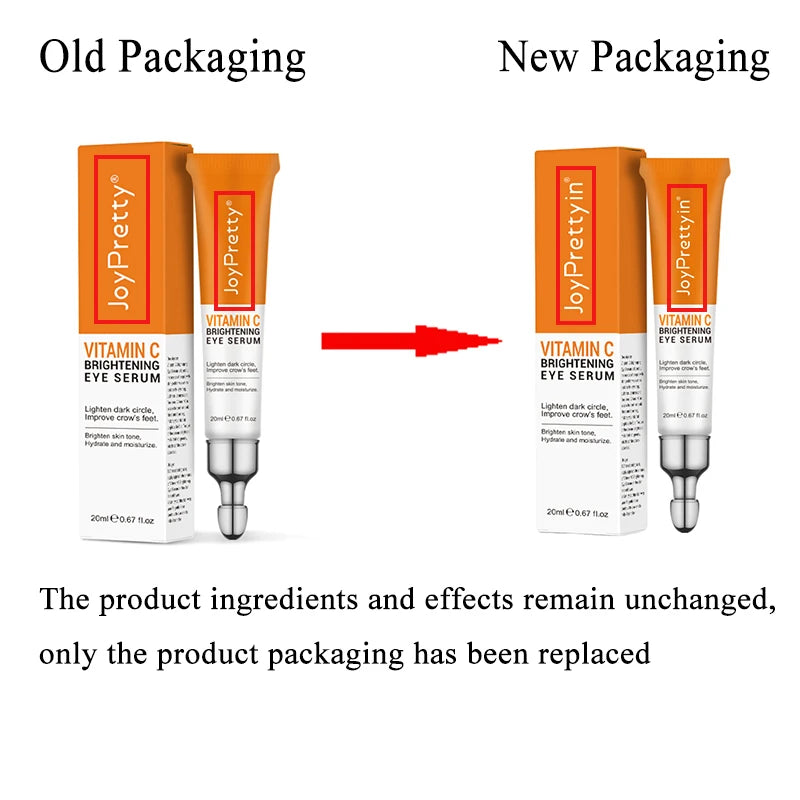 JoyPretty Vitamin C Eye Cream Anti Dark Circles Eye Bag Firmness Moisturizing Whitening Massager Wrinkle Eye Serum Beauty Health