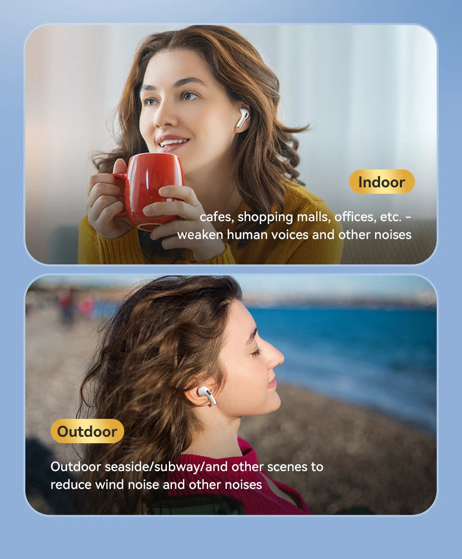 HOCO EW60 TWS Bluetooth Wireless Headphones - Waterproof Touch Control Earbuds with HD Mic for Smartphones