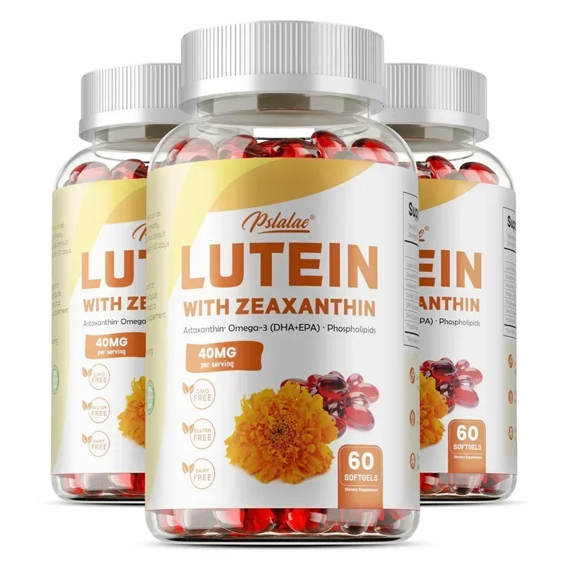 Lutein and Zeaxanthin Capsules, 40mg Per Serving | Essential Eye Vitamins & Vision Health Dietary Supplement