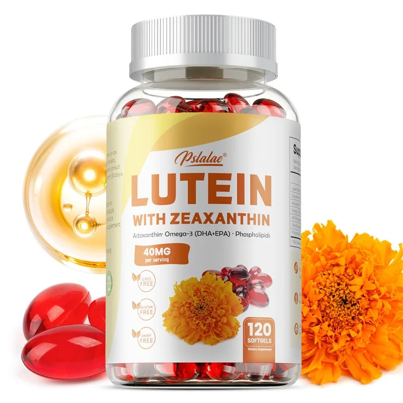 Lutein and Zeaxanthin Capsules, 40mg Per Serving | Essential Eye Vitamins & Vision Health Dietary Supplement