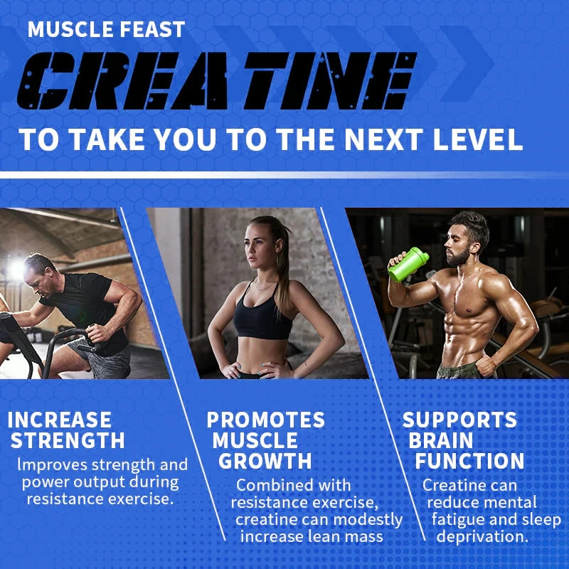 Daitea Creatine 3000 mg Monohydrate - Strength, Muscle, Performance Keto-Friendly Adult Nutritional Supplement