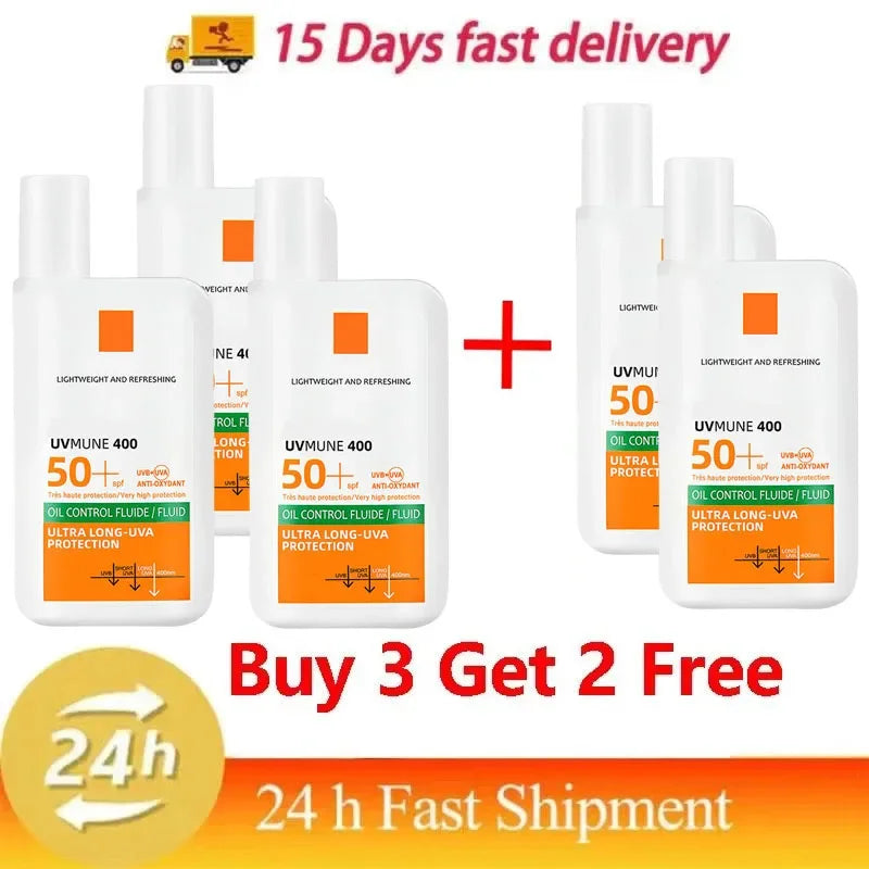 SPF 50+ Sunscreen Lotion Cream Long-Lasting Sun Protection Lightweight Non-Greasy Sun Block Prevent Sunburn Face Body Skin Care