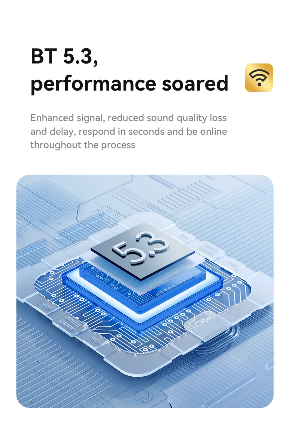 HOCO EW60 TWS Bluetooth Wireless Headphones - Waterproof Touch Control Earbuds with HD Mic for Smartphones