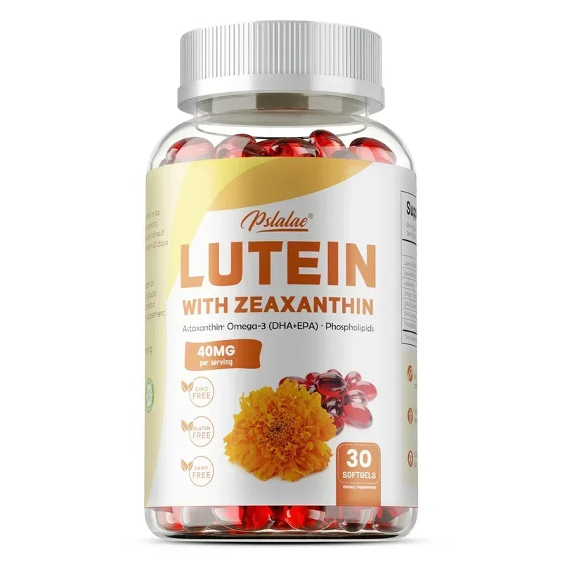 Lutein and Zeaxanthin Capsules, 40mg Per Serving | Essential Eye Vitamins & Vision Health Dietary Supplement