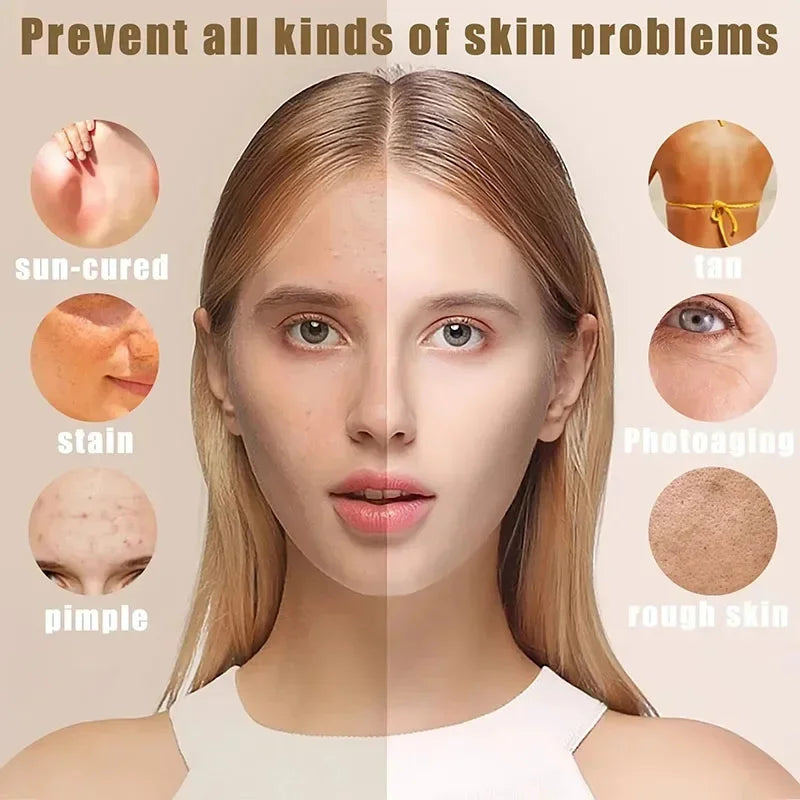 SPF 50+ Sunscreen Lotion Cream Long-Lasting Sun Protection Lightweight Non-Greasy Sun Block Prevent Sunburn Face Body Skin Care