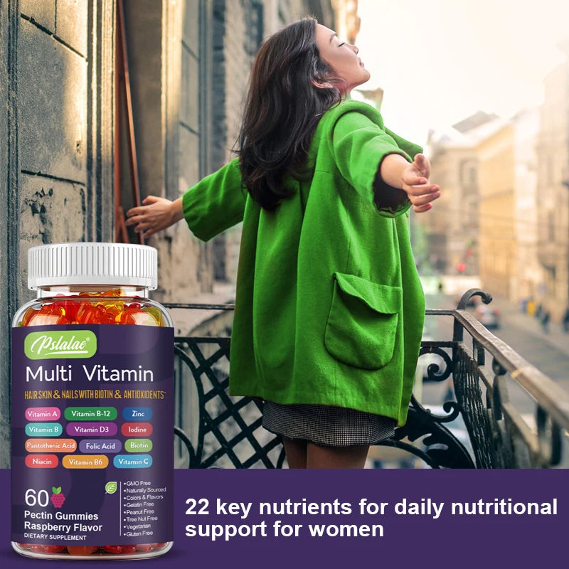 Multivitamin Gummies - with Vitamins and Minerals - Enhances Energy Levels, Immune Support, AntioxidantSupplements