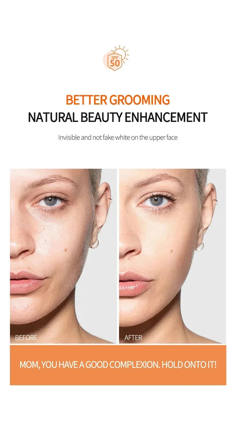 SPF 50+ Sunscreen Lotion Cream Long-Lasting Sun Protection Lightweight Non-Greasy Sun Block Prevent Sunburn Face Body Skin Care