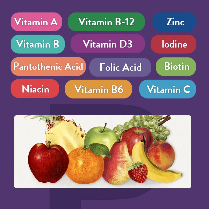 Multivitamin Gummies - with Vitamins and Minerals - Enhances Energy Levels, Immune Support, AntioxidantSupplements