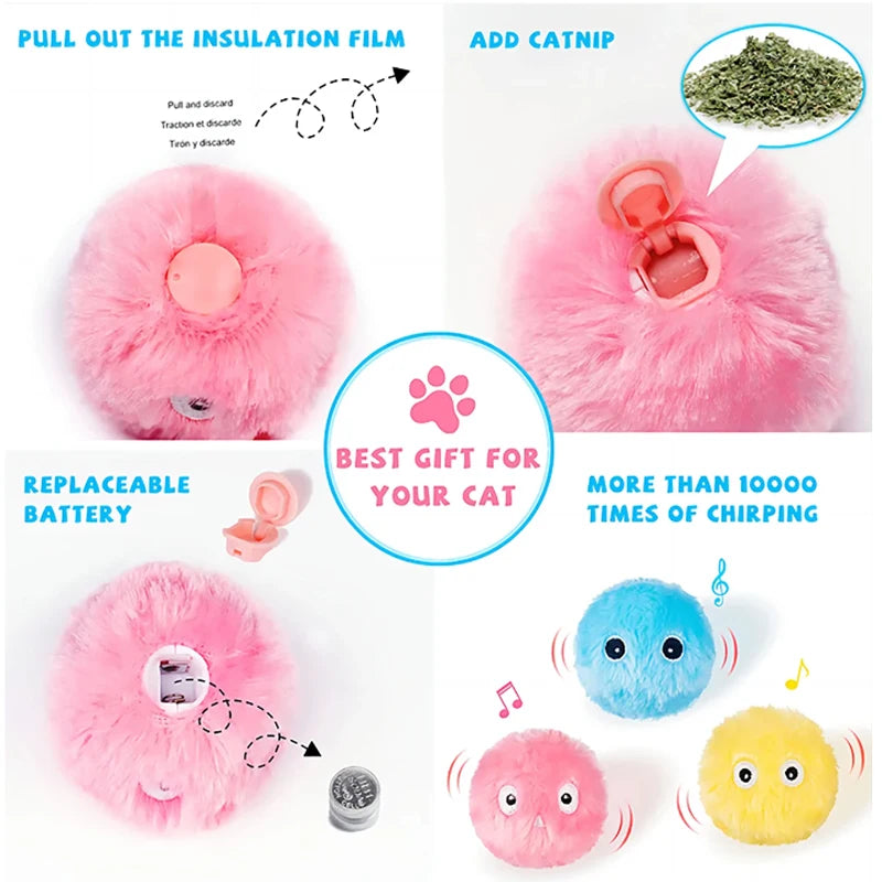 Interactive Cat Toy Ball - Smart Catnip Training Toy for Kenyan Cats