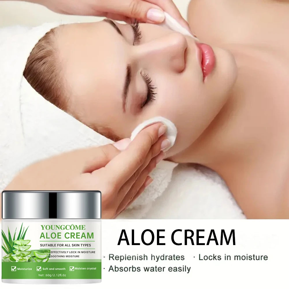 Aloe Vera Deep moisturizing cream, effectively locks in moisture and sooth skin, suitable for all skin types, men and women