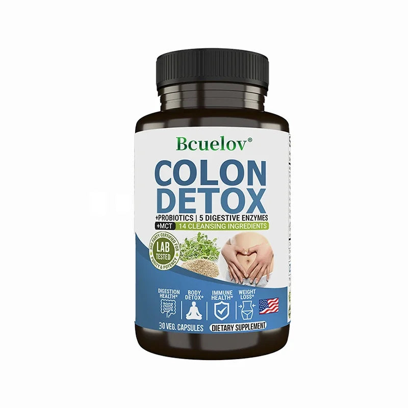 Colon Cleanser Detox Supplement - Bowel Cleansing & Probiotics - Natural Digestion, Constipation & Bowel Relief, Bowel Health