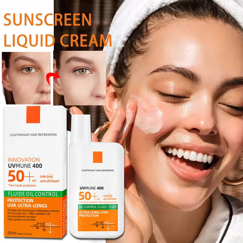 SPF 50+ Sunscreen Lotion Cream Long-Lasting Sun Protection Lightweight Non-Greasy Sun Block Prevent Sunburn Face Body Skin Care
