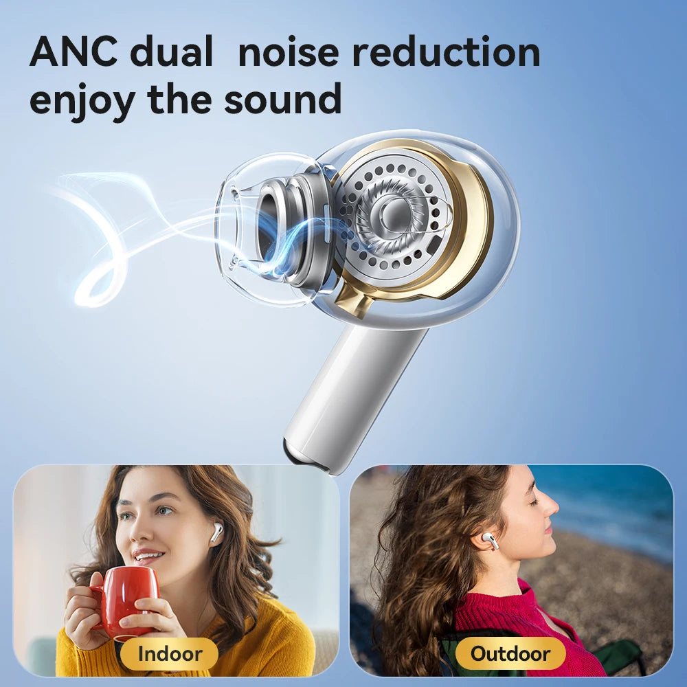 HOCO EW60 TWS Bluetooth Wireless Headphones - Waterproof Touch Control Earbuds with HD Mic for Smartphones